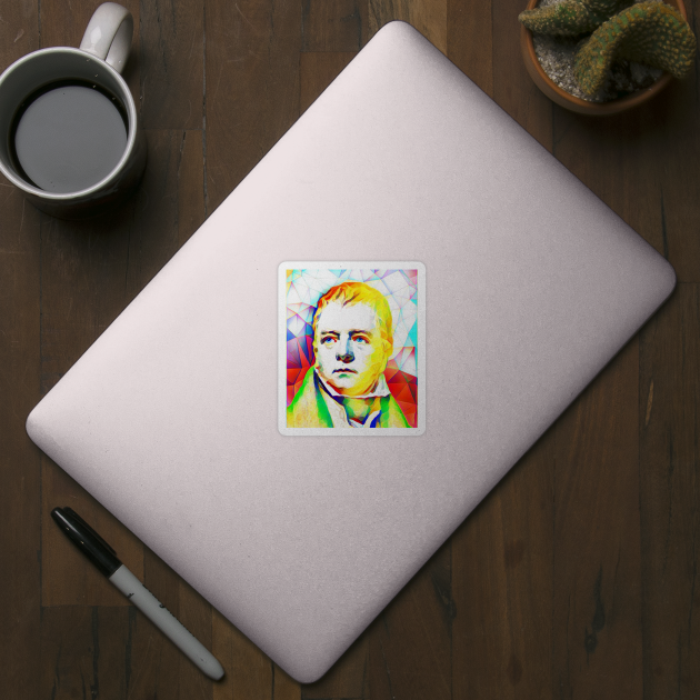 Walter Scott Colourful Portrait | Walter Scott Artwork 12 by JustLit